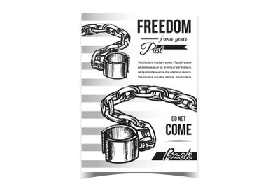 Freedom From Past Jail Advertising Poster Vector