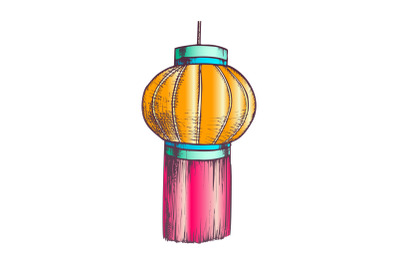 Chinese Lantern Cultural Decoration Color Vector