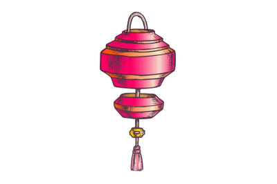 Decorative Lantern New Year Element Color Retro Vector