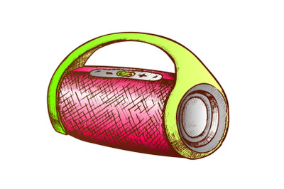 Wireless Speaker Digital Gadget Color Vector