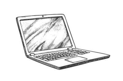 Laptop Computer Electronic Gadget Retro Vector