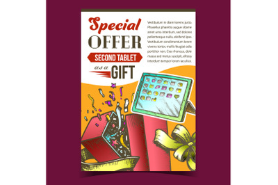 Special Offer Gift Box Advertise Poster Vector