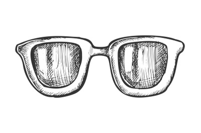 Glasses Horn-rimmed Stylish Accessory Ink Vector