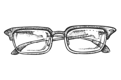 Glasses Corrective Vision Accessory Ink Vector