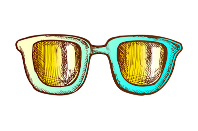 Glasses Horn-rimmed Stylish Accessory Color Vector