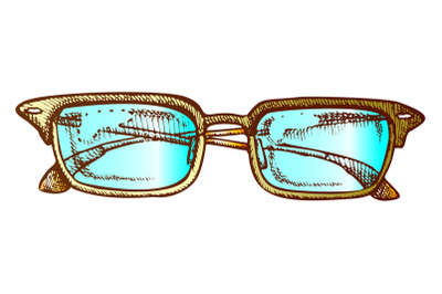 Glasses Corrective Vision Accessory Color Vector