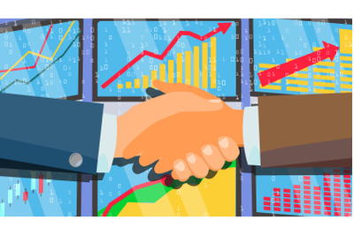 Handshake Concept Vector. Business People. Successful Transaction. Flat Illustration