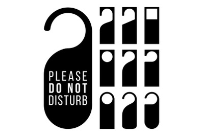 Door Hanger Blank Set. Hostel, Hotel Hanger Door Knob Sign. Do Not Disturb.