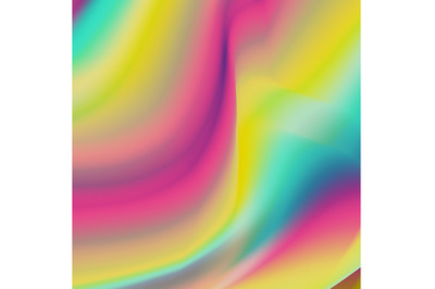 Holography Background Vector. Trendy Colorful Texture. Fluid Iridescent. Neon Rainbow. Flyer, Book Design Illustration