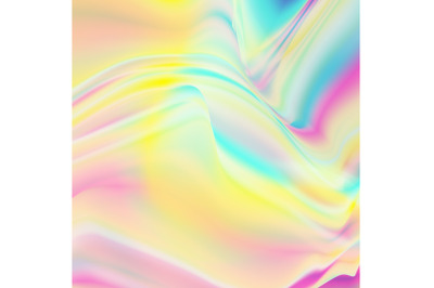 Holography Background Vector. Pastel Or Neon Color Texture. Ultraviolet Paper. Poster, Card, Fashion Design Illustration