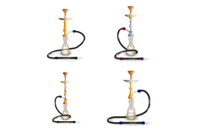 Hookah Vector Set. Hookahs Icons