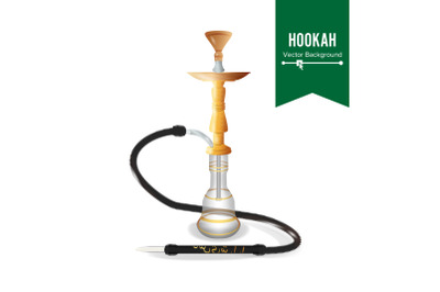 Hookah Vector. Water Flask&2C; Cup For Tobacco