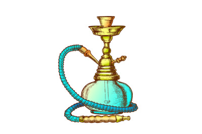 Hookah Lounge Bar Relax Equipment Vintage Vector