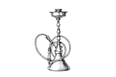 Smoking Hookah Lounge Cafe Tool Vintage Vector