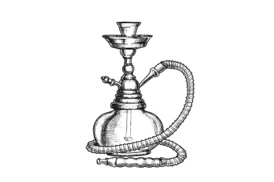 Hookah Lounge Bar Relax Equipment Vintage Vector