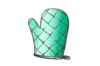 Glove Kitchenware Accessory Color Vector