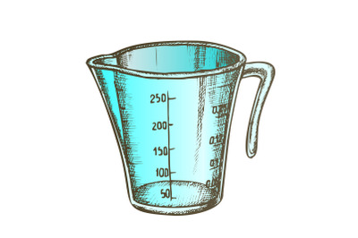 Measuring Cup For Baking And Cooking Color Vector