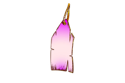 Blank Label Tag Hanging On Rope Color Vector