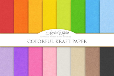 Colorful Kraft Paper Textures