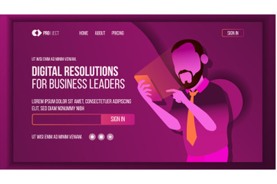 Business Solution Landing Page Concept Vector. Investment Webpage. Commercial Template Illustration