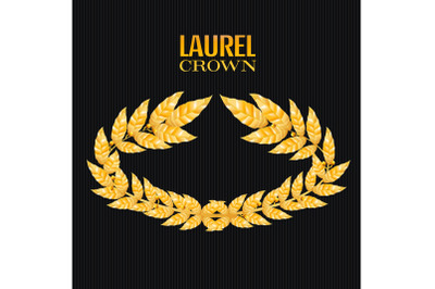 Laurel Crown. Greek Wreath With Golden Leaves. Vector Illustration