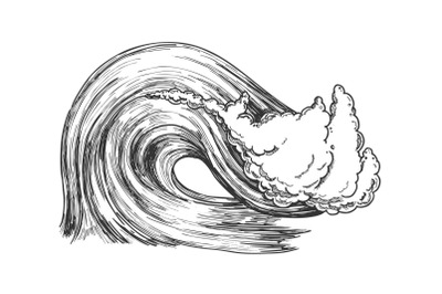 Breaking Atlantic Ocean Marine Wave Storm Vector