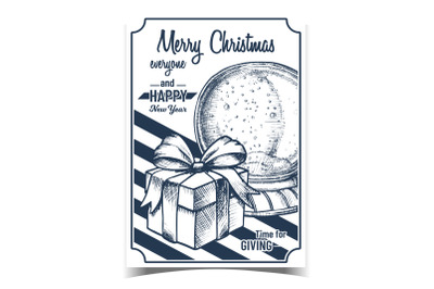 Merry Christmas Gifts Advertising Banner Vector