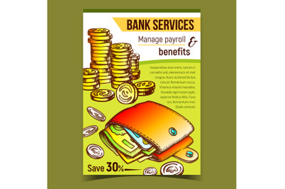 Bank Services Financial Advertising Banner Vector