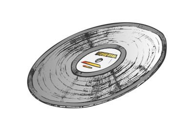 Vinyl Record For Listening Music Color Vector