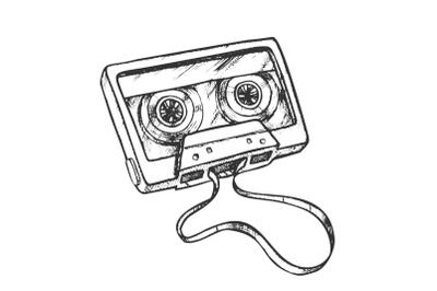 Cassette Tape For Listening Music Retro Vector