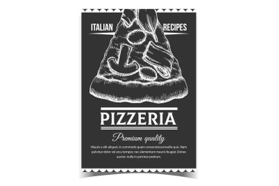 Pizzeria Delicious Italian Recipe Banner Vector