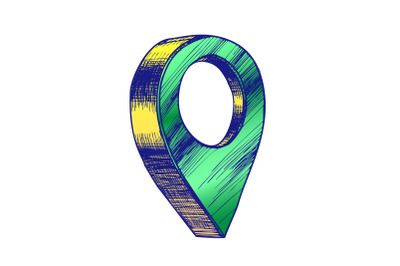 Color Map Pointer Gps Location Sign Detail Symbol Vector