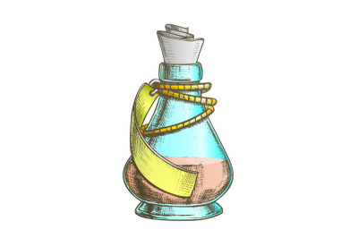 Creative Potion Glass Bottle Phial Color Vector