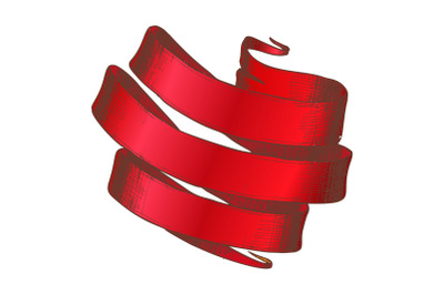 Color Decoration Element Swirl Ribbon Vintage Vector
