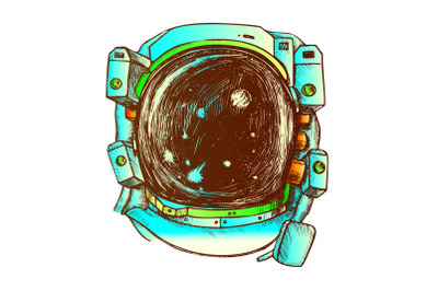 Astronaut Space Exposure Suit Color Vector