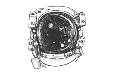 Astronaut Space Exposure Suit Monochrome Vector