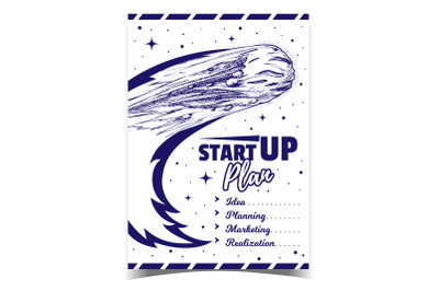 Startup Plan Business Advertising Banner Vector