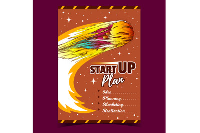 Startup Plan Business Advertising Banner Vector