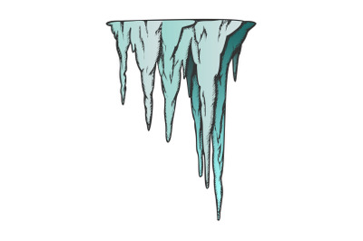 Stalactite Ancient Cave Element Color Vector