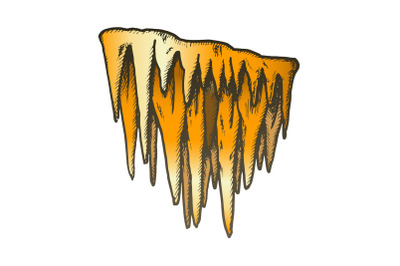 Icicle Stalactite Frost Element Color Vector