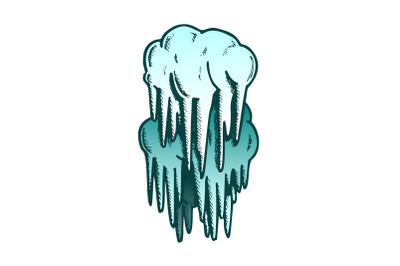 Stalactite Cave Decoration Element Color Vector