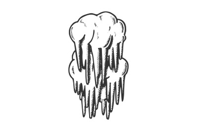 Stalactite Cave Decoration Element Ink Vector