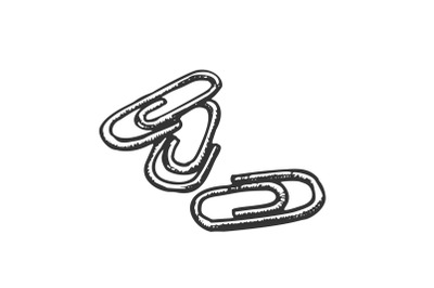 Paper Clips Office Stationery Monochrome Vector