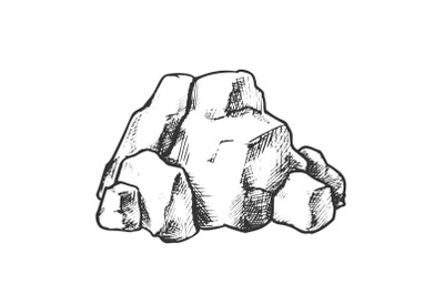 Stone Decorative Rock Stacked Pile Vintage Vector