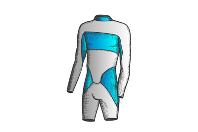 Surfer Swimming Suit For Man Color Vector