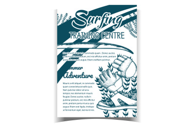 Gloves, Surfing Shoes And Seaweed Banner Vector