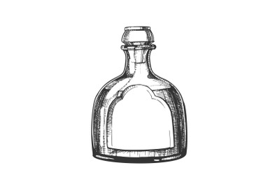 Blown Classic Mexican Tequila Glass Bottle Vector