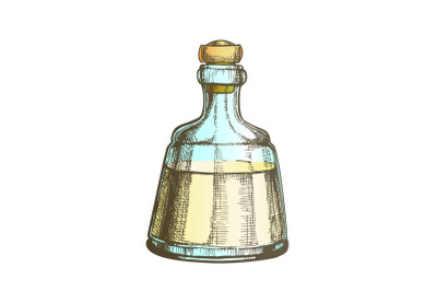 Color Decorative Crystal Carafe Tequila Drink Vector