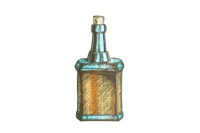 Color Design Blank Vintage Whisky Bottle Cork Cap Vector