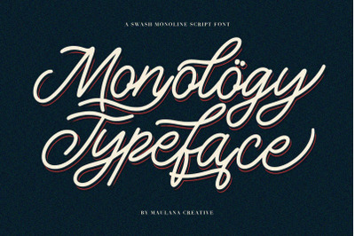 Monology Swash Script Vintage Font